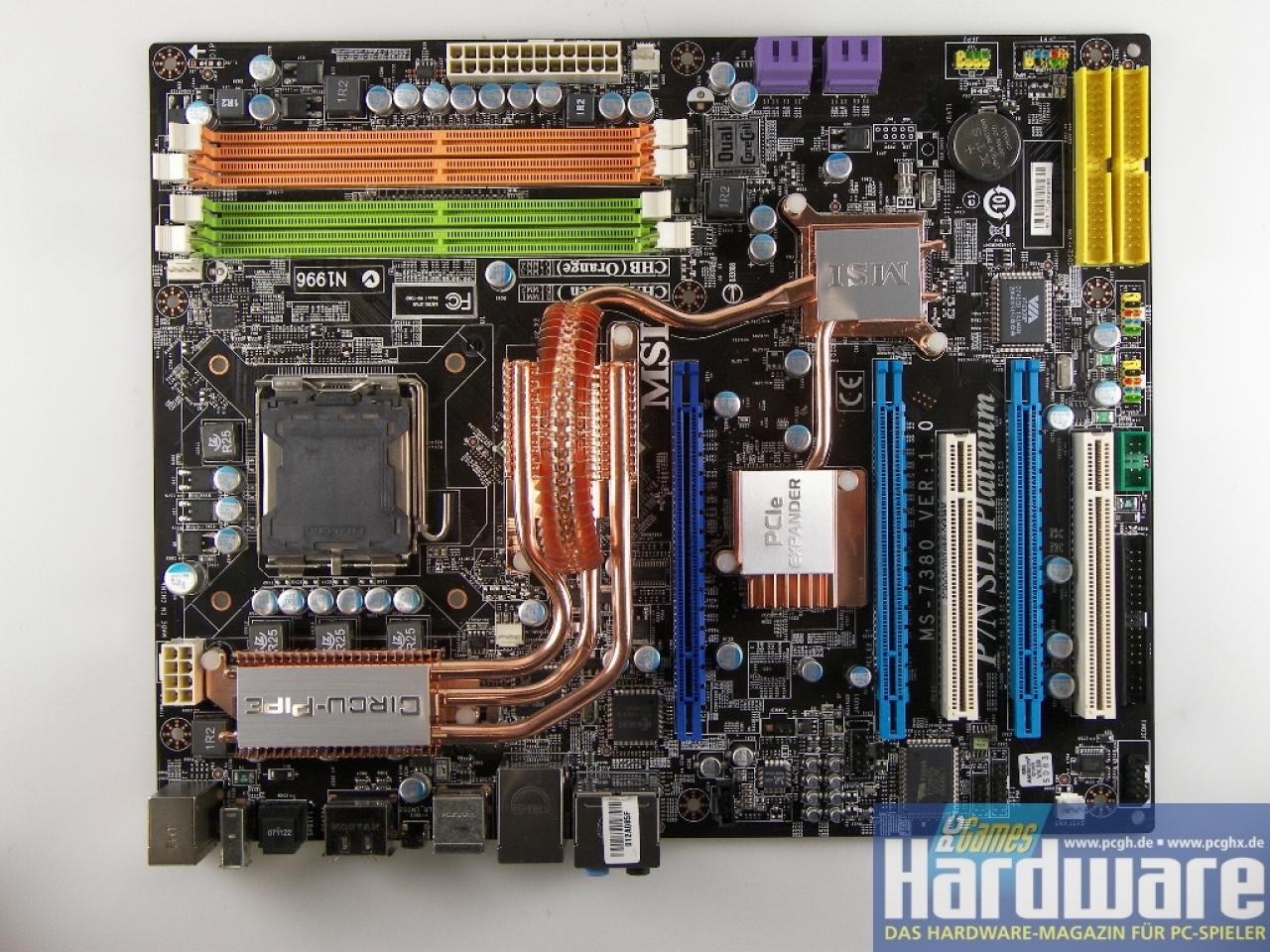 [01/09/2008] Nforce 750i SLI: MSI P7N SLI Platinum (Bild: PCGH)