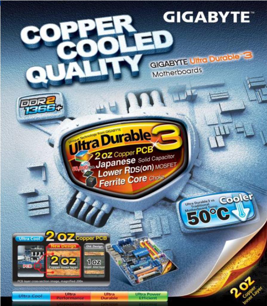 [24/09/2008] Bild aus Gigabytes Präsentation zu Ultra Durable 3 (Bild: Gigabyte)