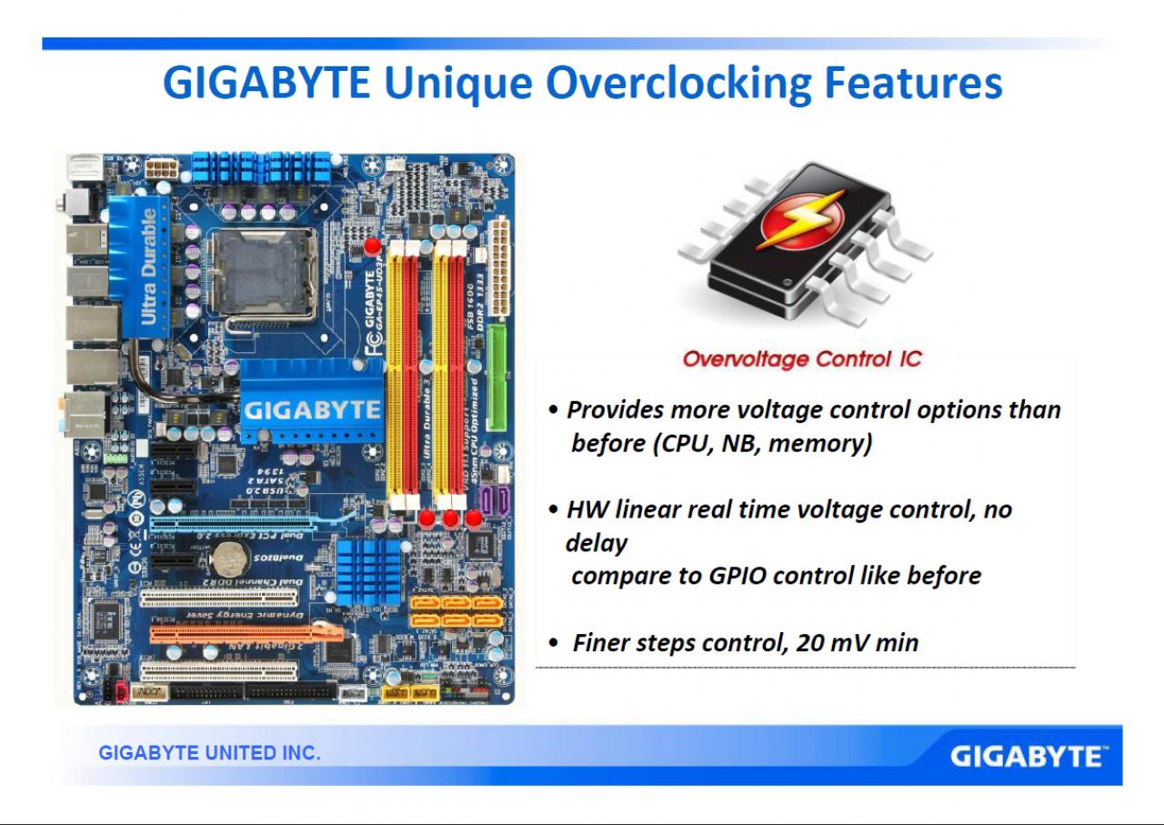 [24/09/2008] Bild aus Gigabytes Präsentation zu Ultra Durable 3 (Bild: Gigabyte)