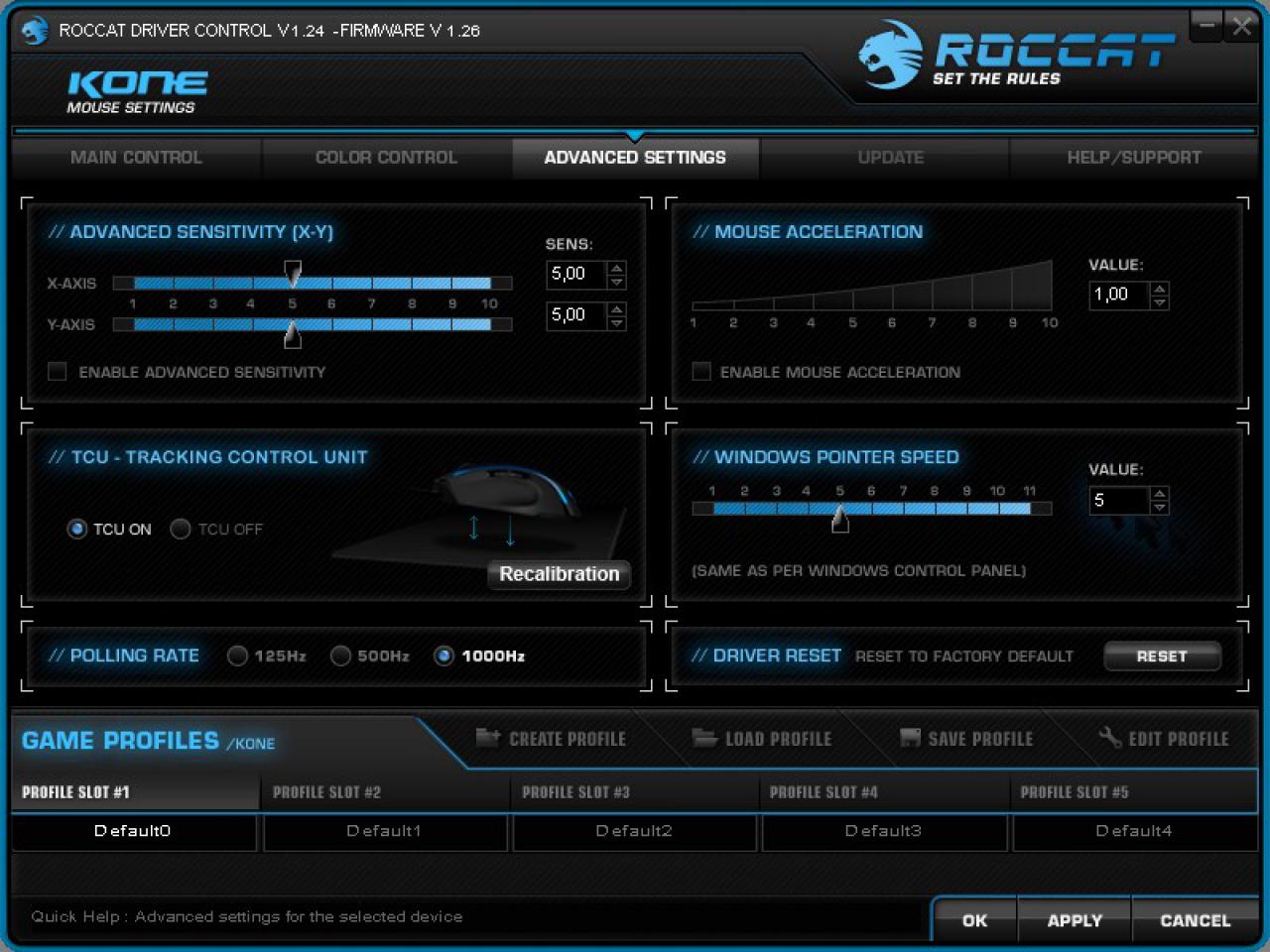 [02/09/2008] Roccat Kone - Treibereinstellungen