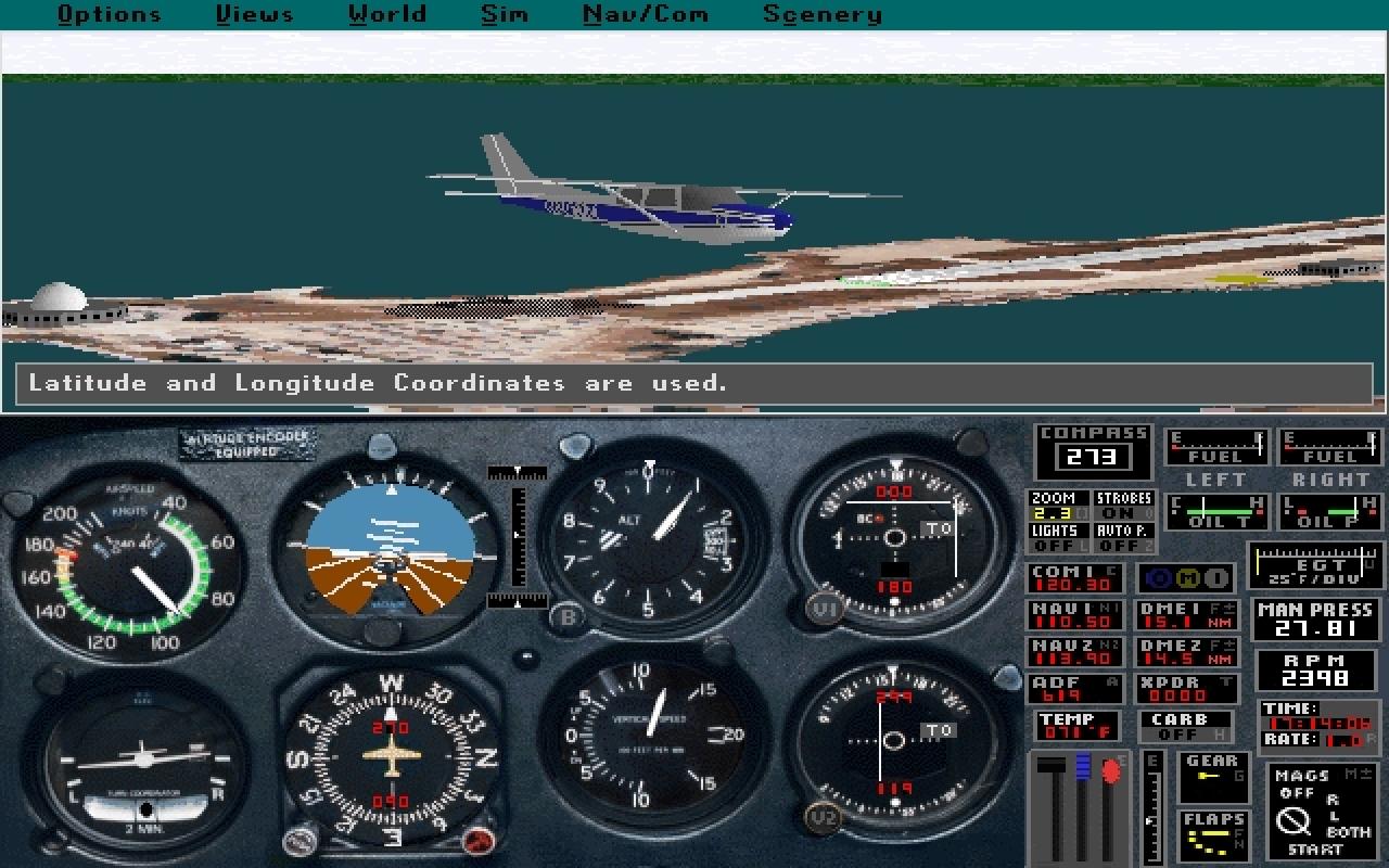 [16/09/2008] Die Wilden Neunziger, 1993: MS Flight Simulator 5.0 (Bild: Mobygames.com)