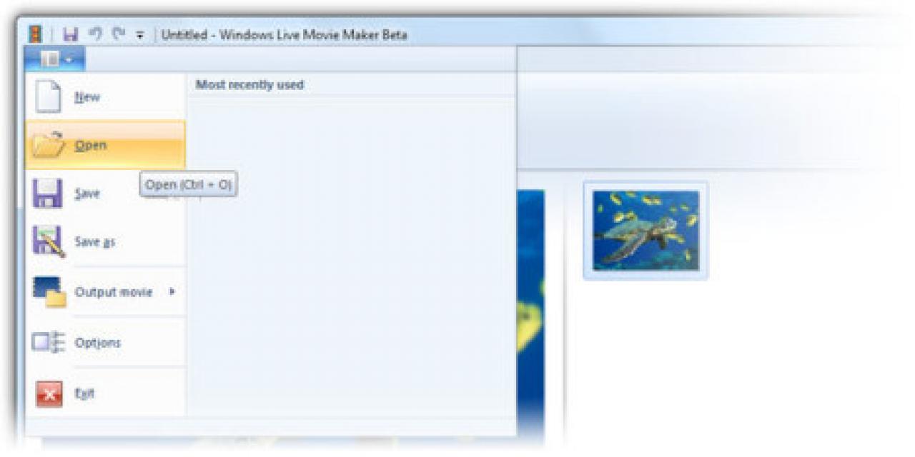 [19/09/2008] Movie Maker Beta mit Ribbon-Menü 