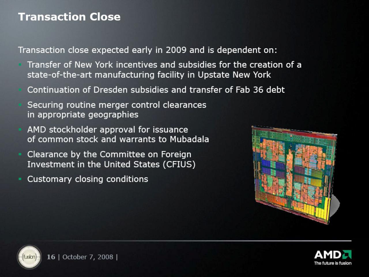 [07/10/2008] AMD: Präsentation zur Foundry Company