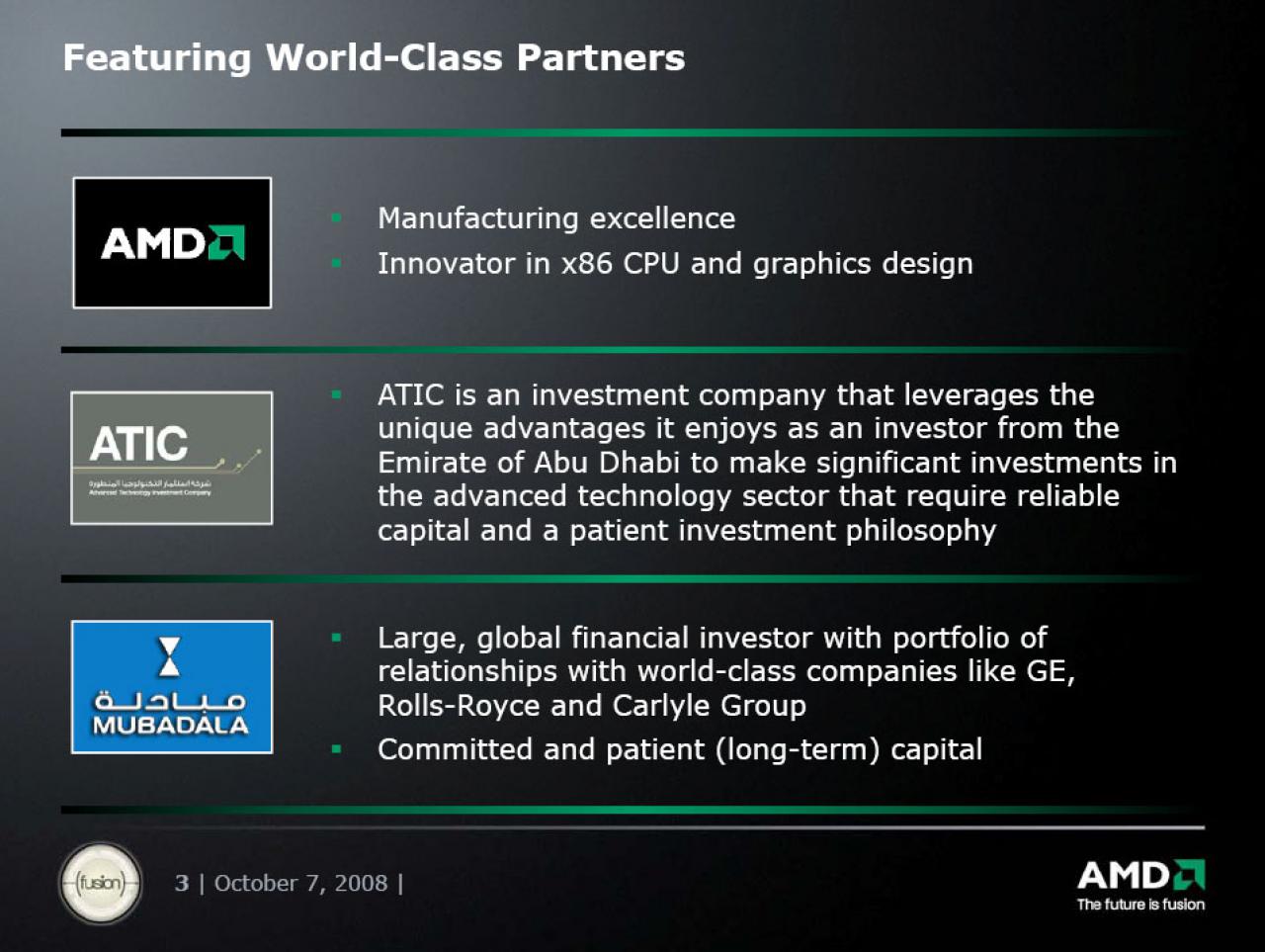 [07/10/2008] AMD: Präsentation zur Foundry Company