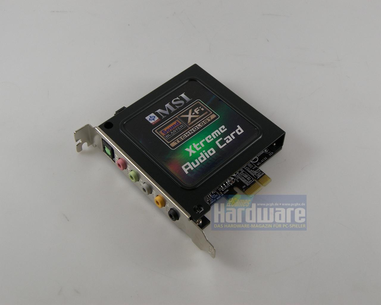 [13/10/2008] MSI Eclipse SLI: Eine X-Fi Xtreme Audio im PCI-E-x1-Format wird mitgeliefert. (Bild: PCGH)