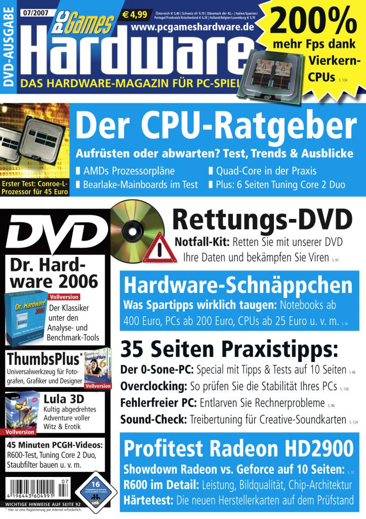 [22/10/2008] Titelseite der PCGH 07/2007