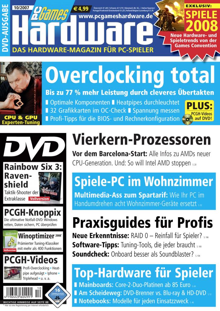 [22/10/2008] Titelseite der PCGH 10/2007