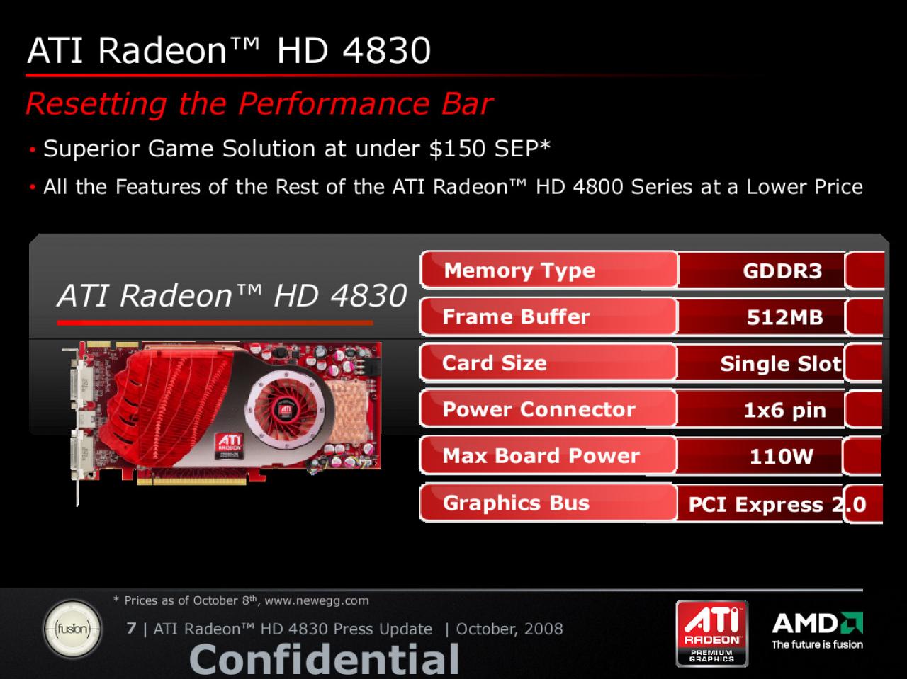 [23/10/2008] AMD Radeon HD 4830: Infos zur Postionierung (2)