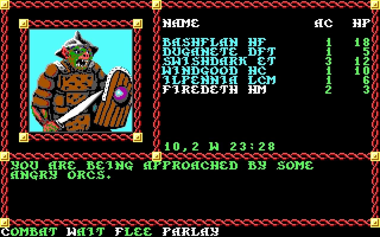 [30/10/2008] Die besten Fantasy-Spiele für den PC aus drei Jahrzenten (Teil 1: Die Achtziger): Pool of Radiance, 1988 (Bild: Mobygames.com)
