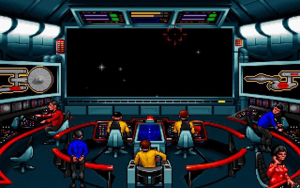 [02/10/2008] PC-Spiele im Star-Trek-Universum: Star Trek 25th Anniversary, 1992 (Bild: Mobygames.com). Gutes Ponit-and-Klick-Adventure mit knackigen Rätseln und ersten Flugversuchen mit der Enterprise.