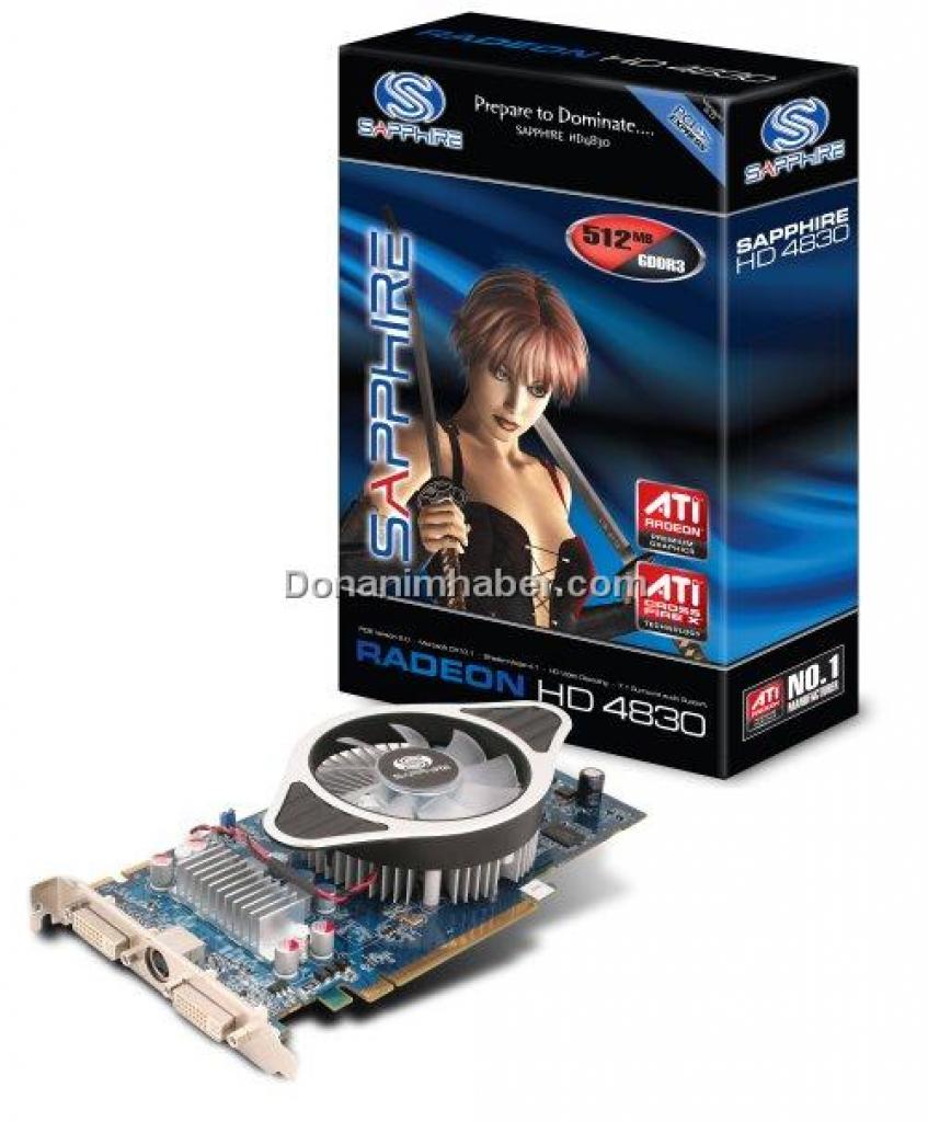 [18/10/2008] Sapphire hat für seine Radeon HD4830 ein eigenes PCB entworfen. (Bild: donanimhaber.com)