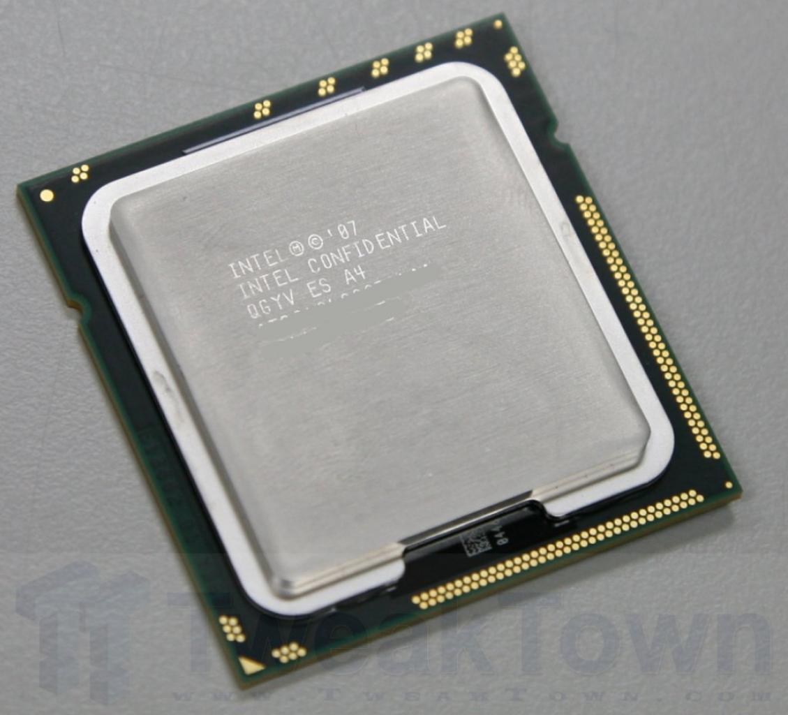 [08/10/2008] Ein vertrauliches Testmuster eines Intel Core i7 920. (Bild: Tweaktown)