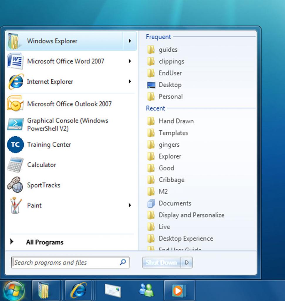 [28/10/2008] Mit Windows 7 wird sich auch das Design des Startmenüs ändern.