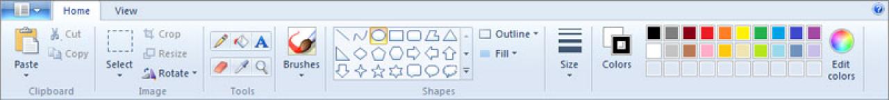 [28/10/2008] Die Ribbon-Oberfläche in Paint