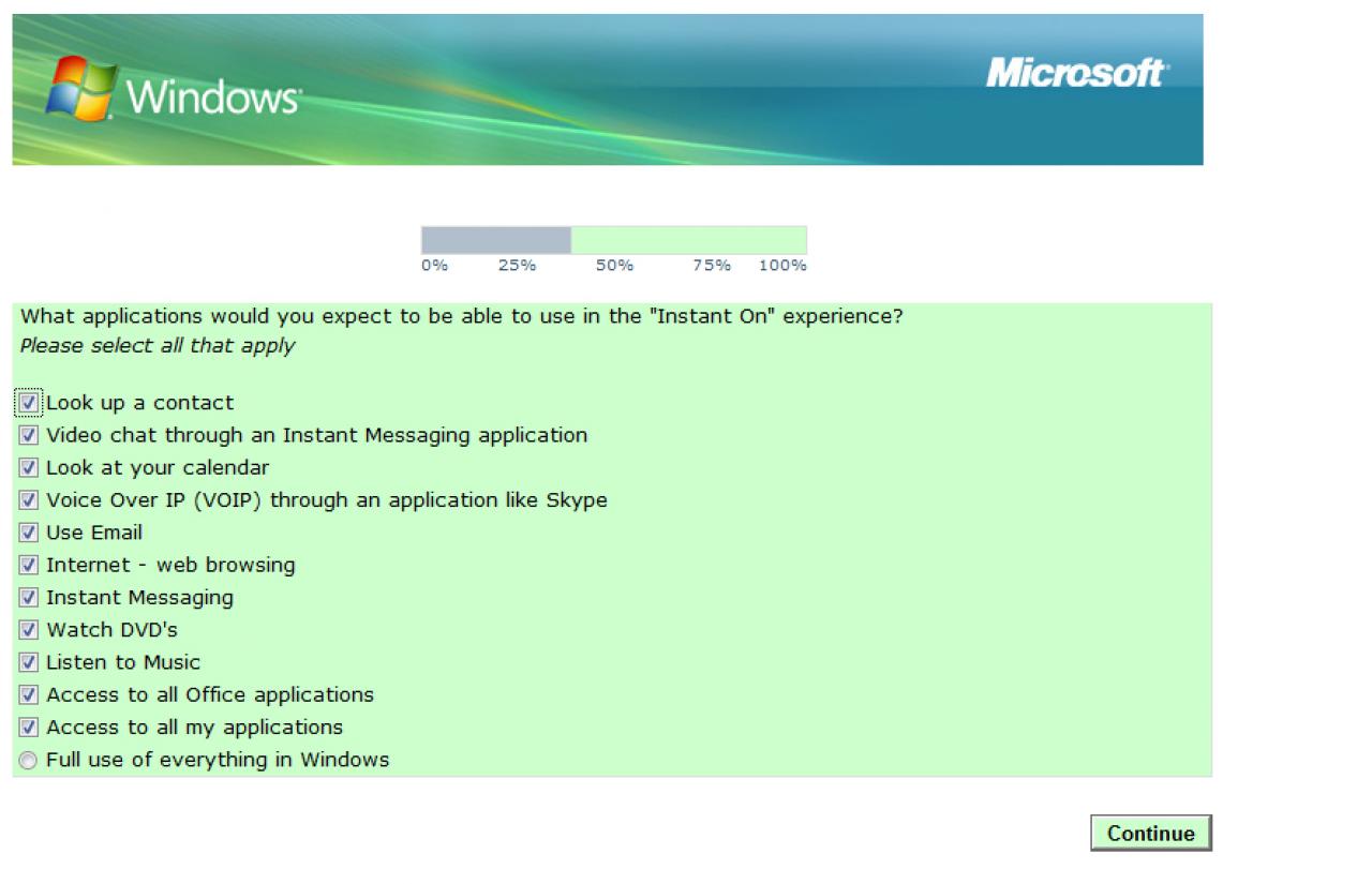 [16/10/2008] Plant Microsoft vielleicht eine Schnellstart-Umgebung für Windows 7? (Bild: engadget.com)