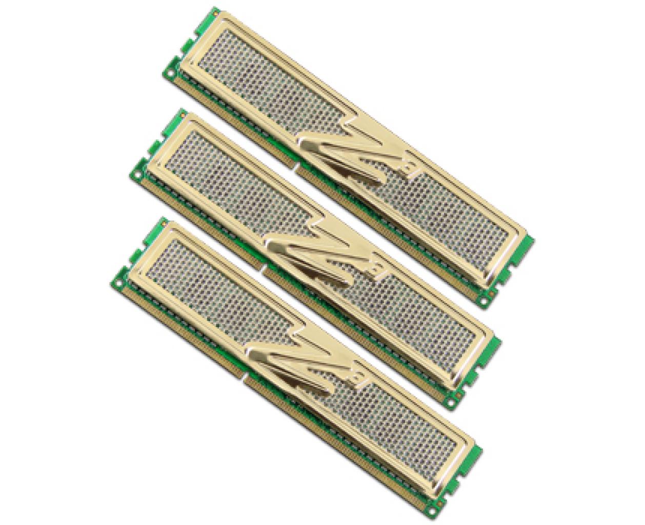 [17/10/2008] Alle Gold-Kits stattet OCZ mit einem Heatspreader in entsprechender Farbe aus. (Bild: OCZ)