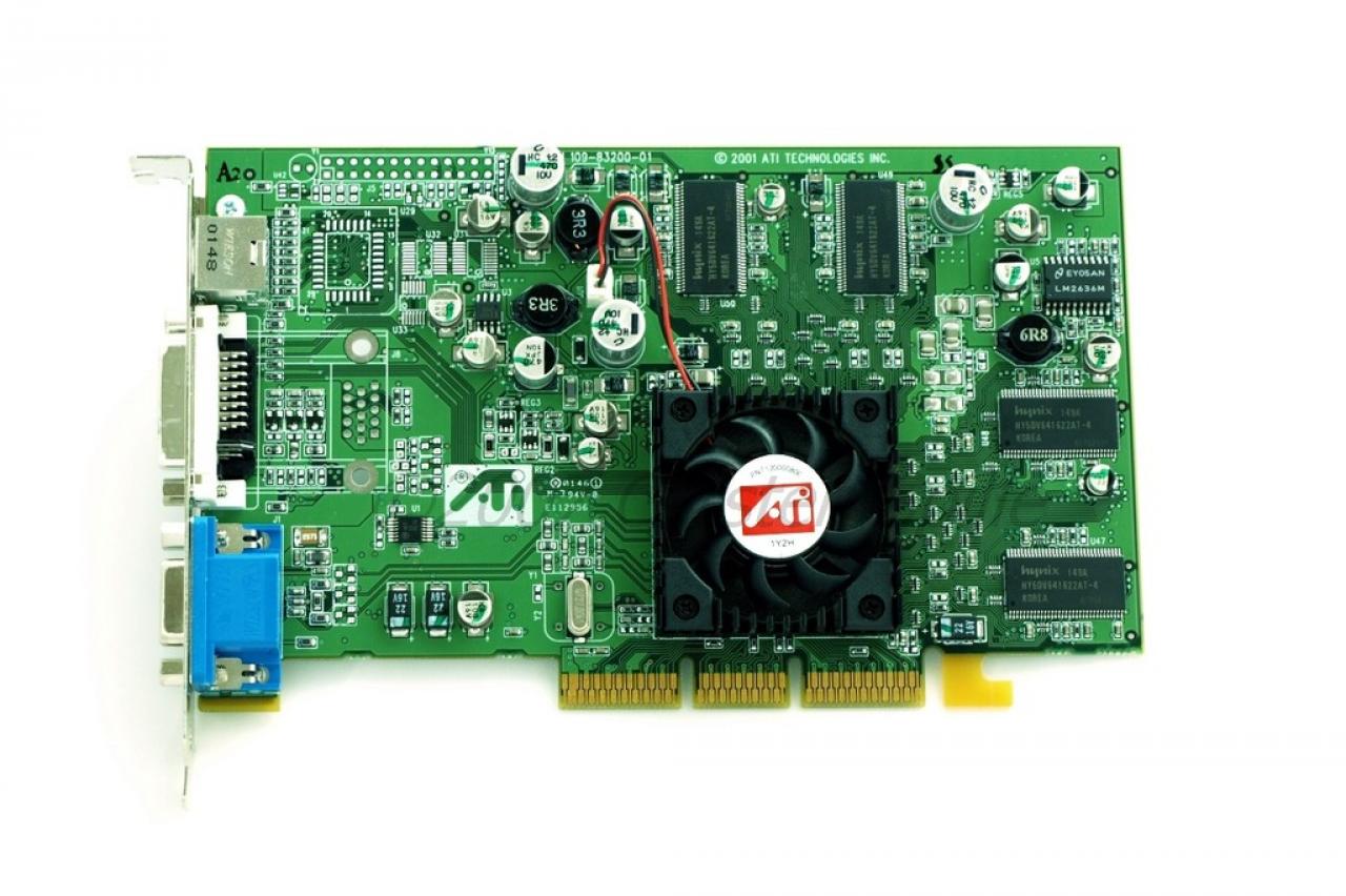 [27/11/2008] Radeon 7500 (2001): RV200, 150-Nanometer-Shrink des R6-Chips. Vorteile: vollwertige Radeon-GPUs mit Dual-Monitor-Support und hohen Taktraten