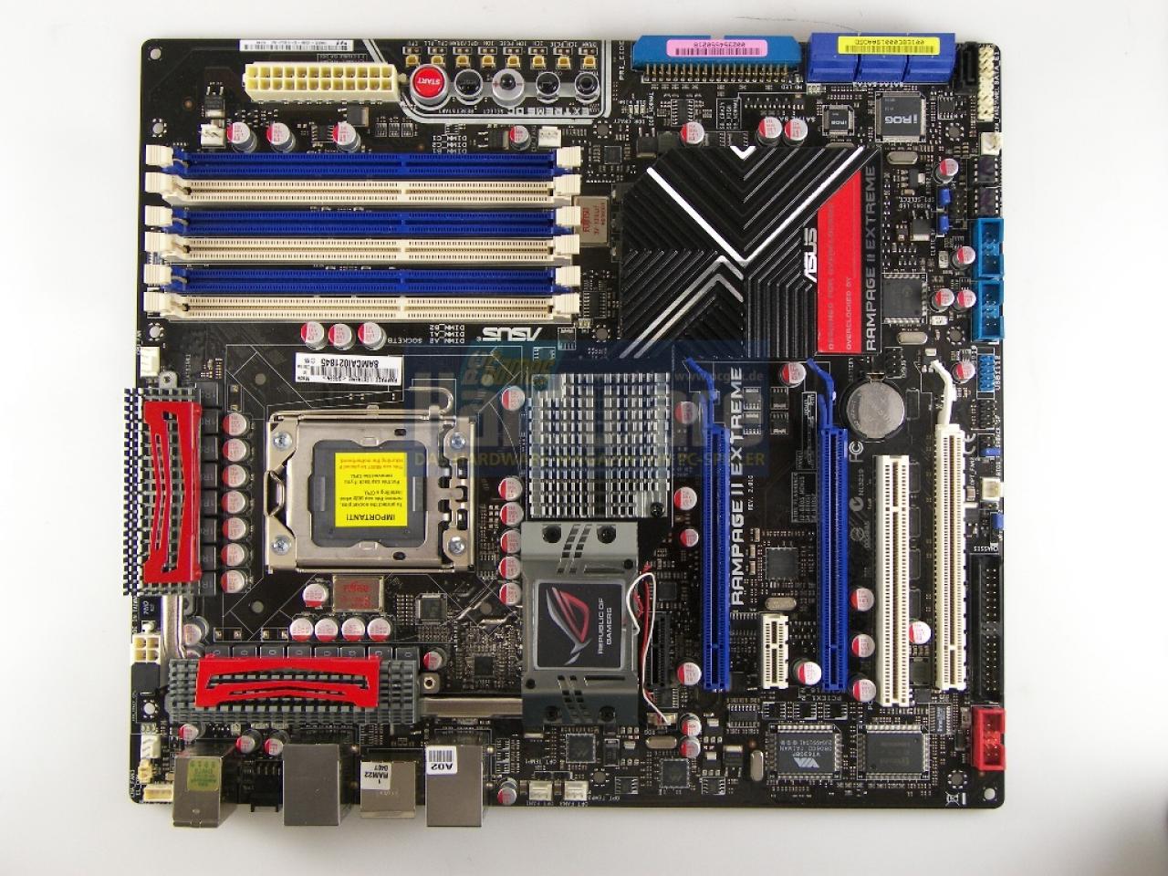 [24/11/2008] Asus Rampage II Extreme (Bild: PCGH)