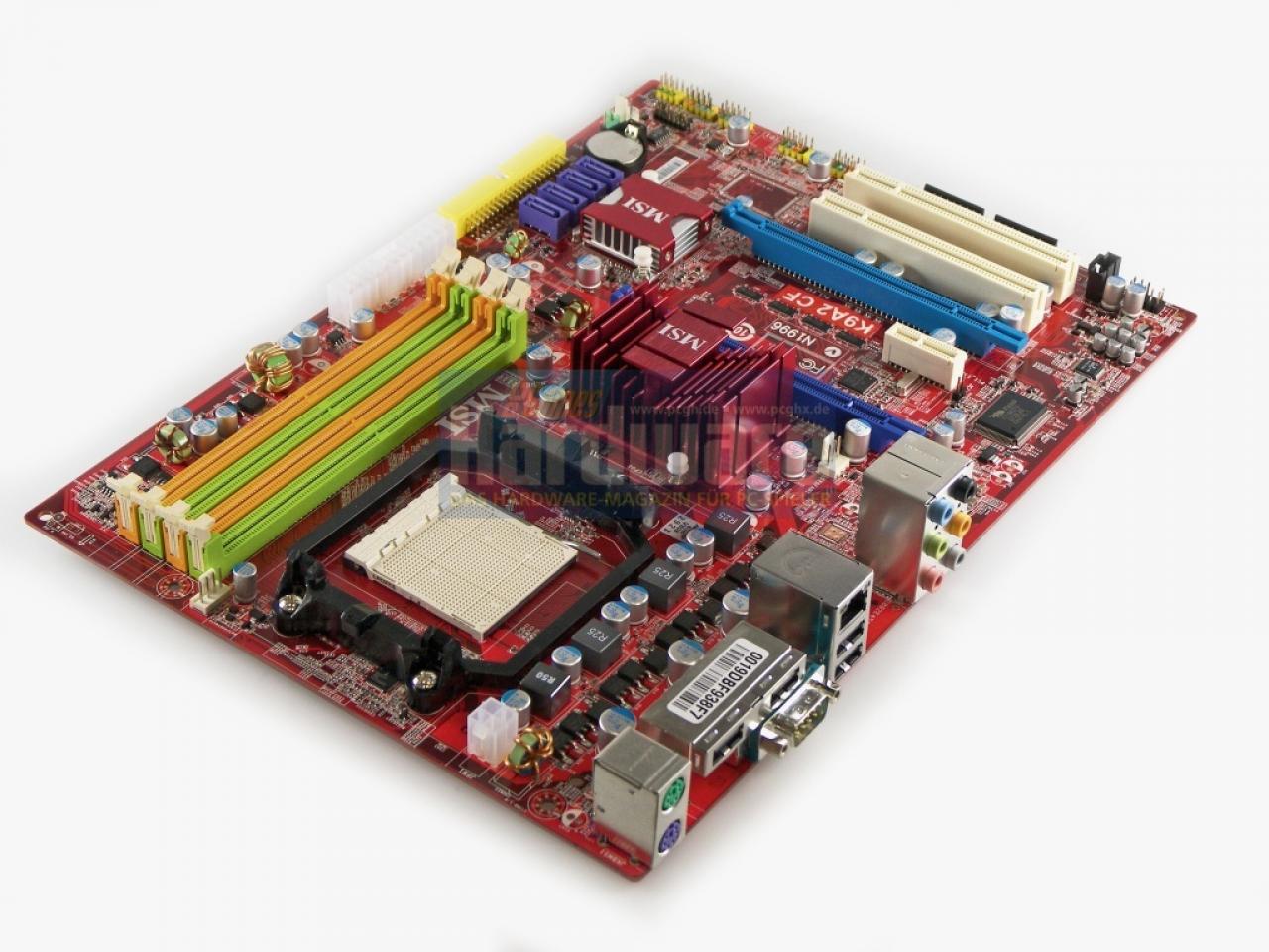 [28/11/2008] Unterstützt bereits den Phenom II: MSI K9A2 CF (Chipsatz: 790X, Bild: PCGH)