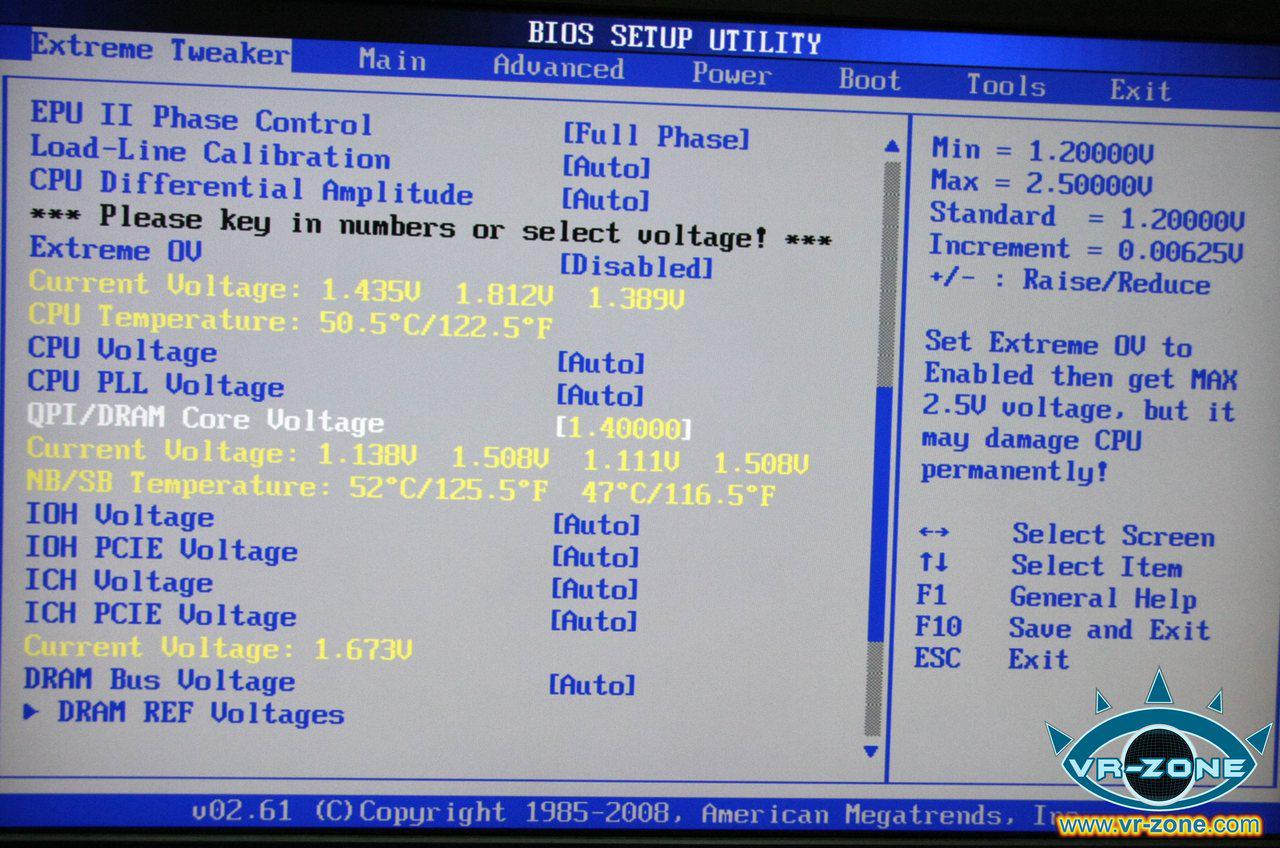 [03/11/2008] Asus Rampage II Extreme BIOS (Bild: vr-zone)