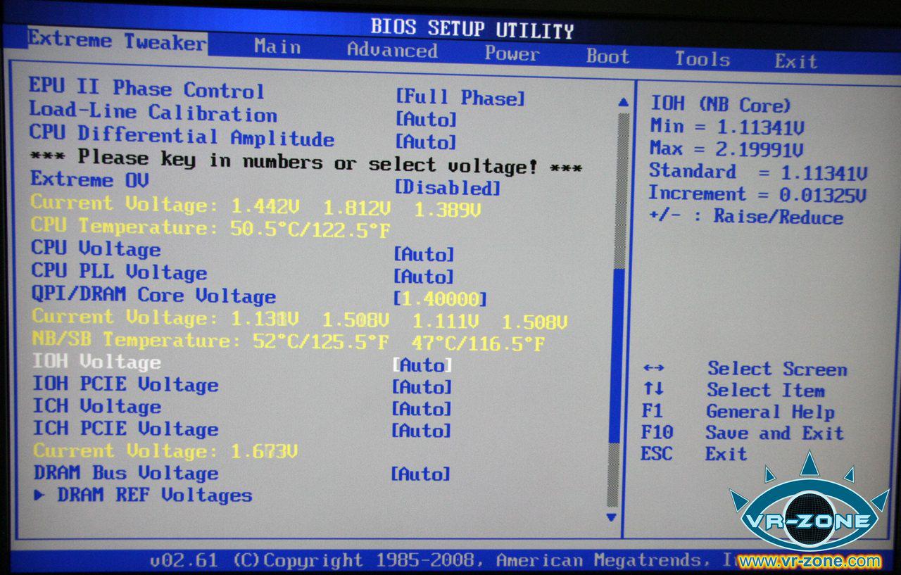 [03/11/2008] Asus Rampage II Extreme BIOS (Bild: vr-zone)