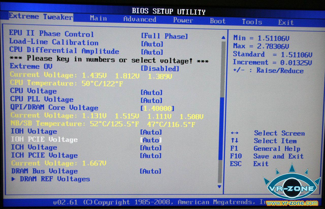 [03/11/2008] Asus Rampage II Extreme BIOS (Bild: vr-zone)