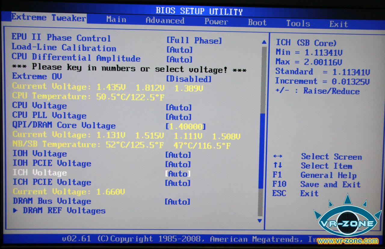 [03/11/2008] Asus Rampage II Extreme BIOS (Bild: vr-zone)