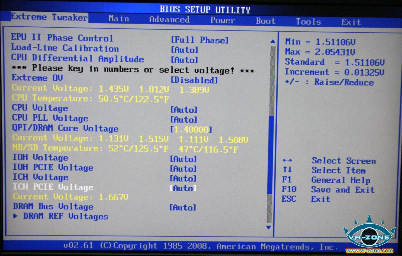 [03/11/2008] Asus Rampage II Extreme BIOS (Bild: vr-zone)