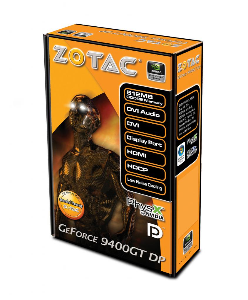 [12/11/2008] Zotac Geforce 9400 GT DP: neue Grafikkarte mit Displayport (Bild: Zotac)
