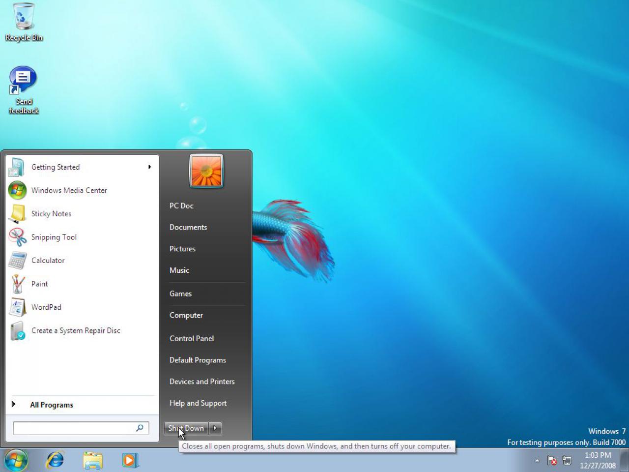 [29/12/2008] Windows 7 Beta (60)
