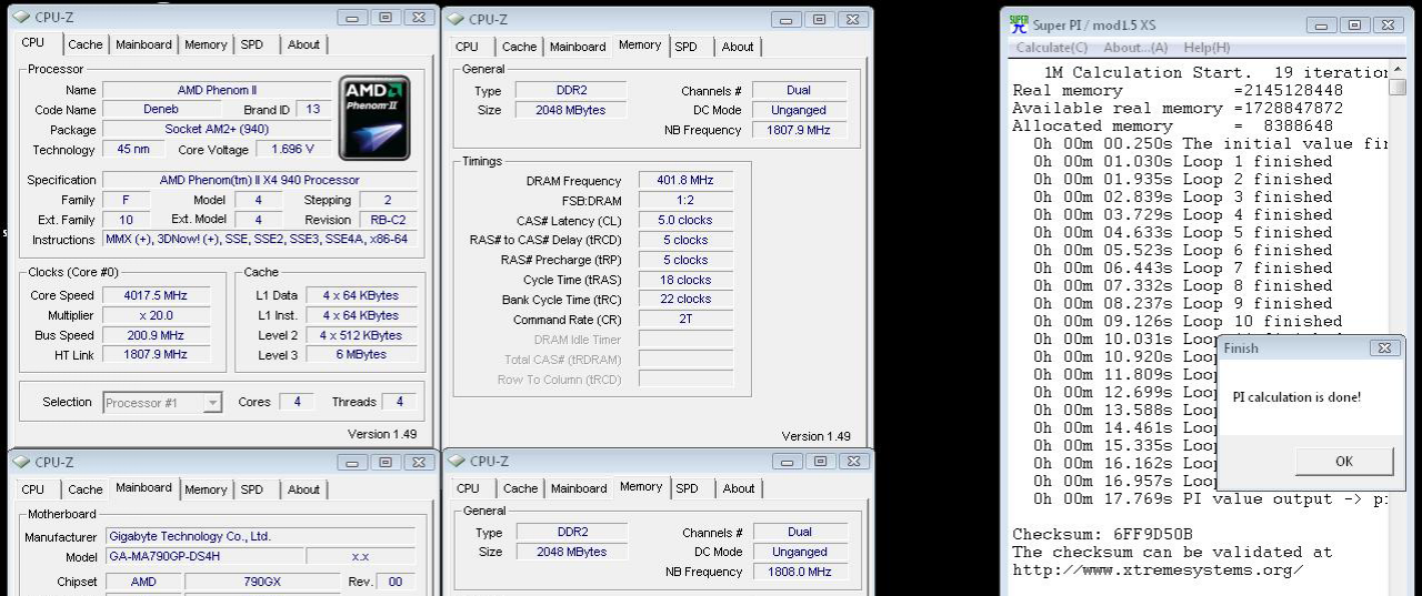 [16/12/2008] Phenom II auf 4.957 GHz