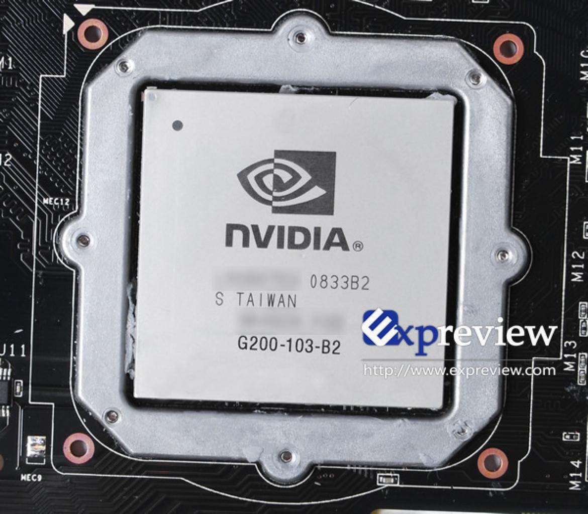 [03/12/2008] GPU mit dem Namen G200-103-B2. (Bild: Expreview)