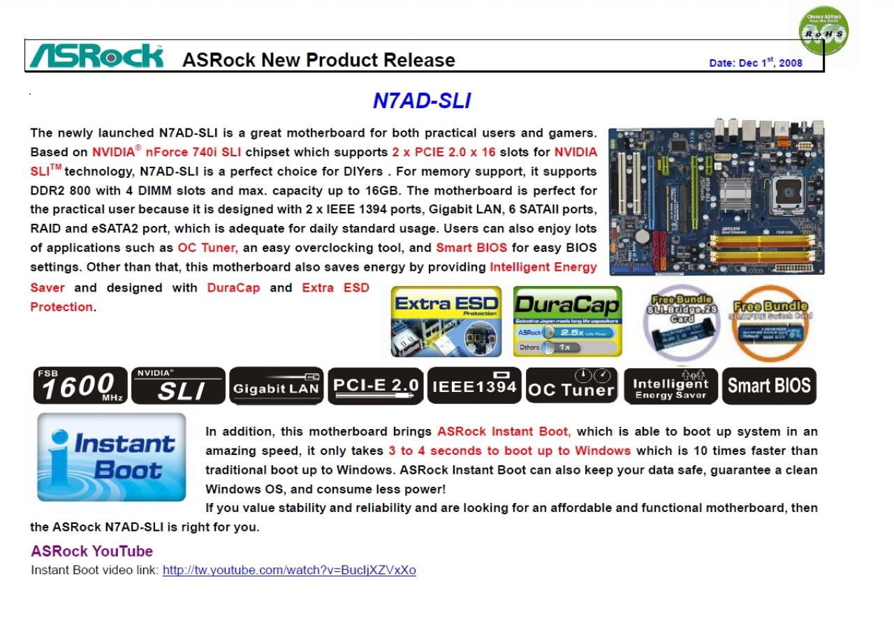 [10/12/2008] Asrock N7AD-SLI: Infos von Asrock