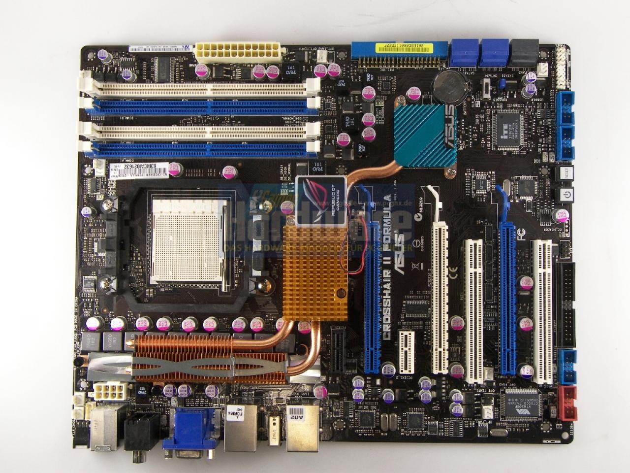 [11/12/2008] Asus Crosshair II Formula, Chipsatz: Nforce 780a SLI (Bild: PCGH)