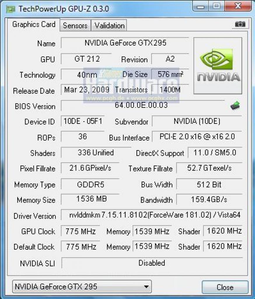 [09/12/2008] Angeblicher GPU-z-Shot (Jpg) aus einer Leser-Email.