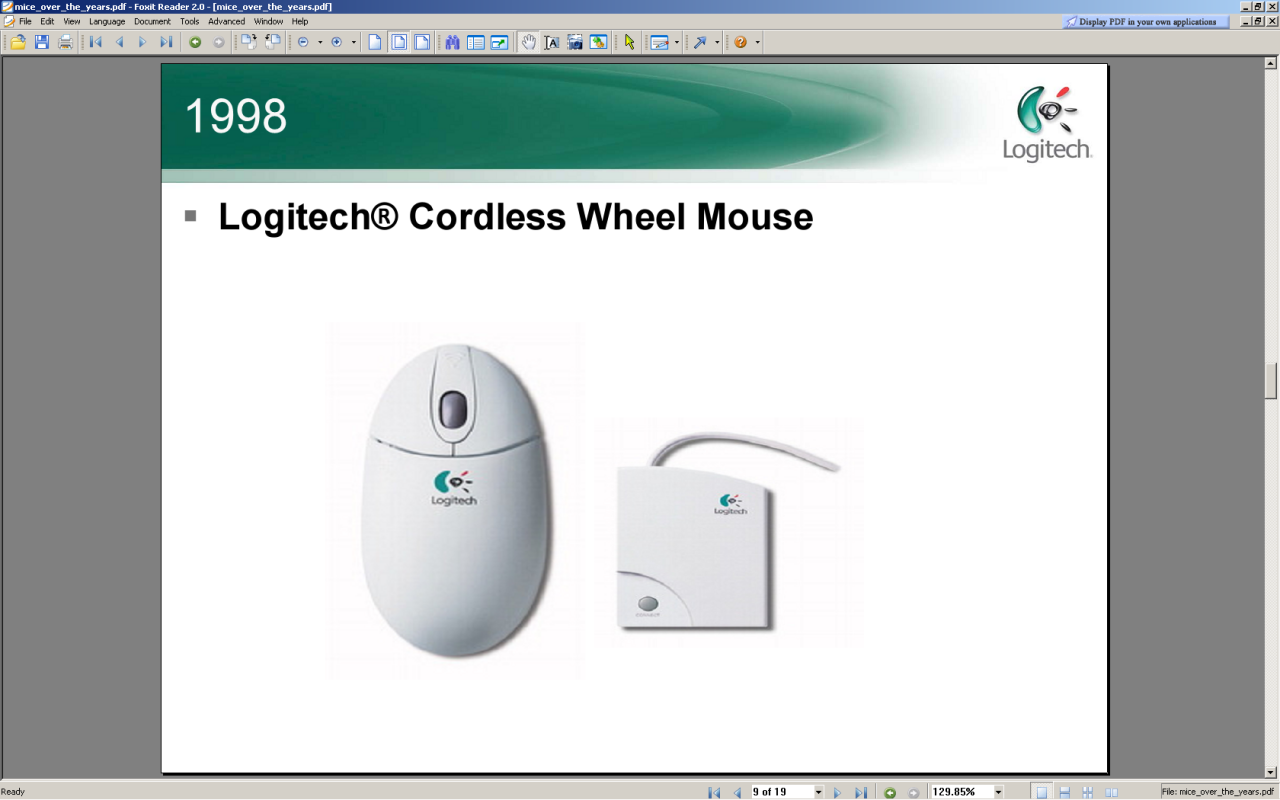 [10/12/2008] 1998: Logitech Cordless Wheel Mouse