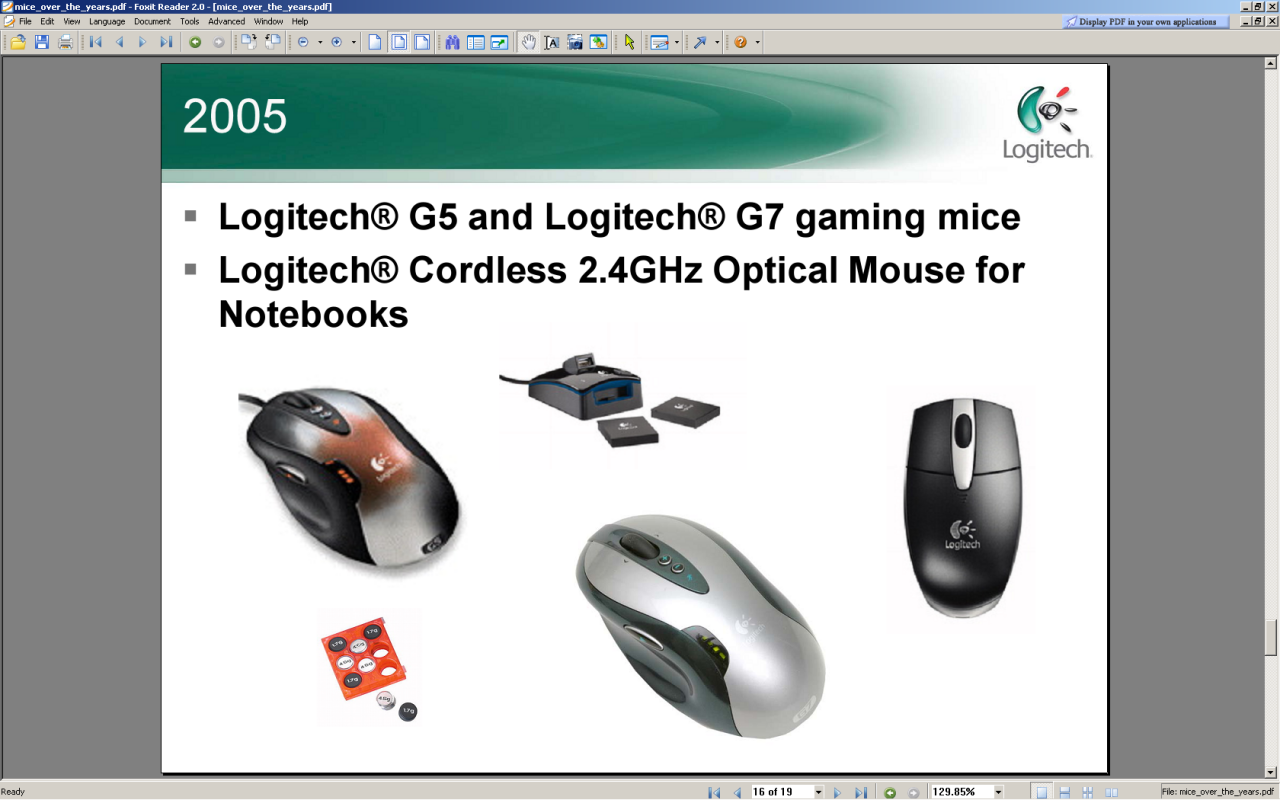 [10/12/2008] 2005: Logitech G5 / G7, Cordless 2.4 GHz Optical