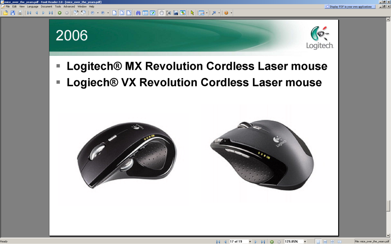 [10/12/2008] 2006: Logitech MX Revolution Laser / VX Revolution
