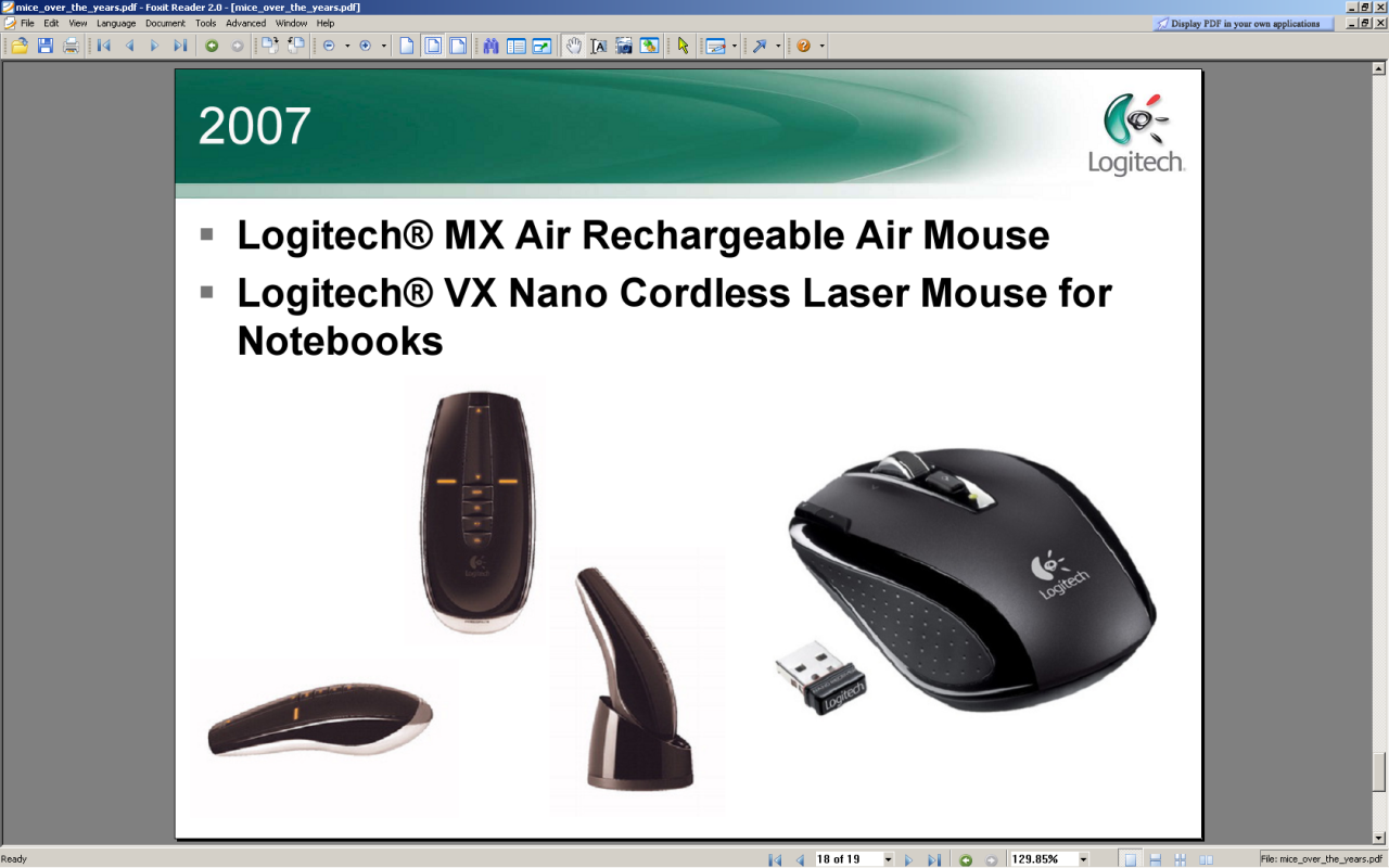 [10/12/2008] 2007: Logitech MX Air / VX Nano Cordless
