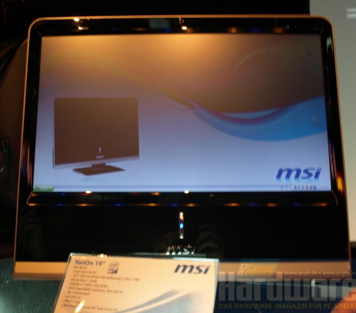 [05/12/2008] MSI zeigte uns die ersten Prototypen seiner kompakten Neton-Serie. (Bild: PCGH)