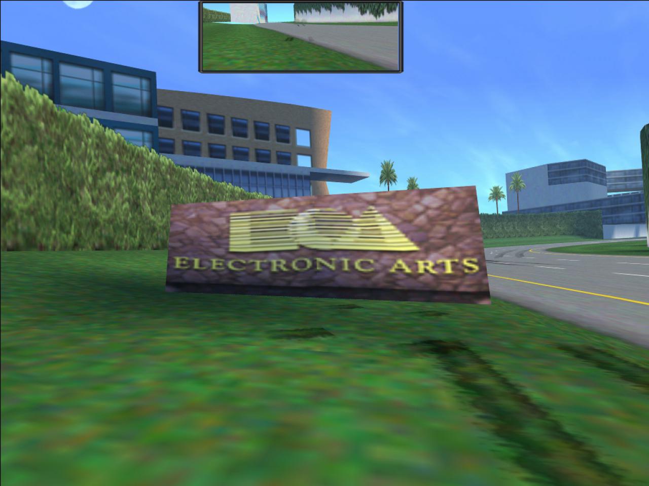 [31/12/2008] NFS 4 mit 8x SGSSAA auf einer Voodoo5 6000: Das alte Logo von Electronic Arts (EA)