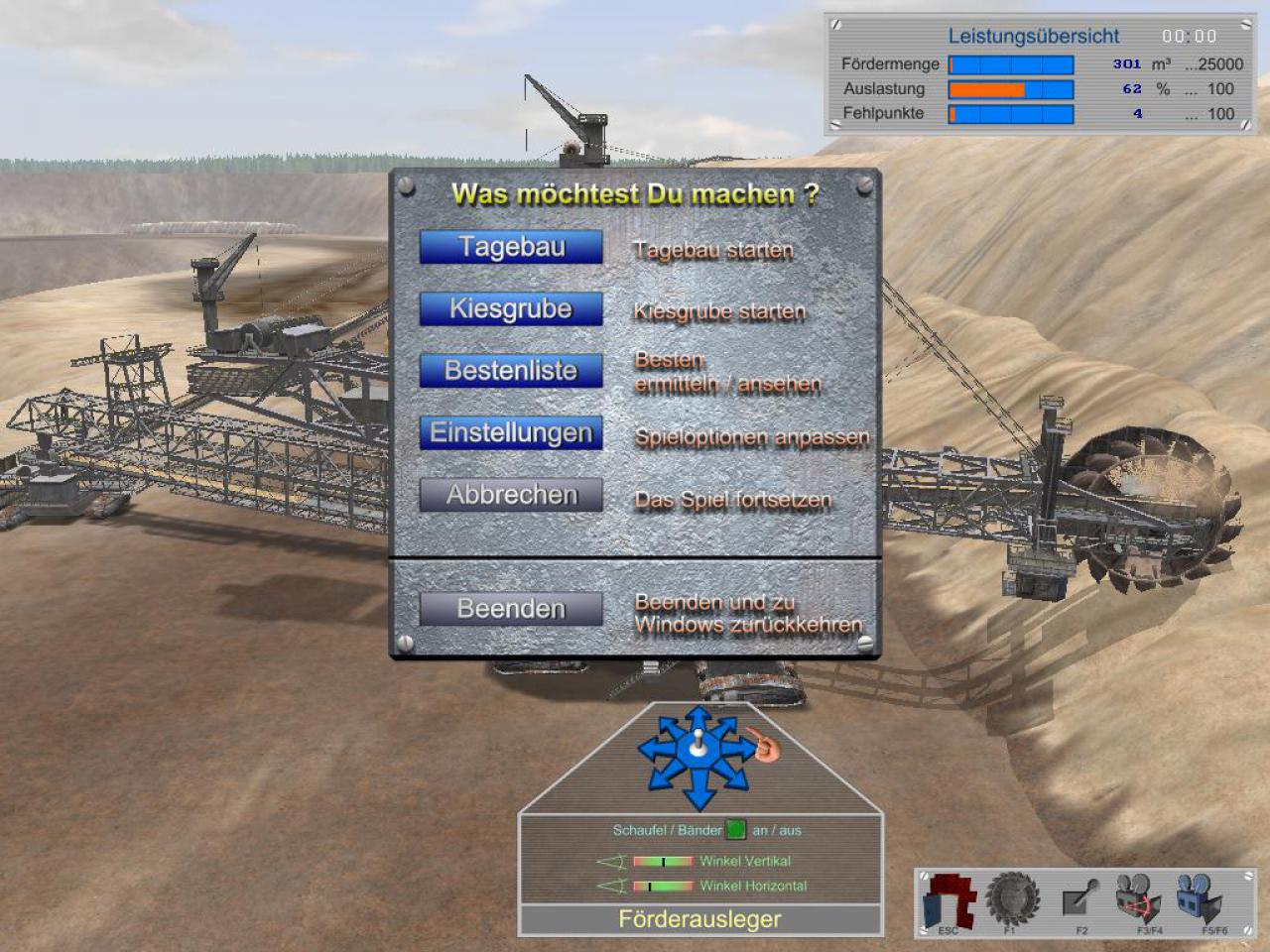 [02/12/2008] Die ungewöhnlichsten Simulatoren aus dem Alltag: Bagger-Simulator 2008 (Bild: PCGH.de). Ab einem Pentium 3 (1,2 GHz), 512 MByte RAM und einer Geforce Ti4200 oder einer Radeon 9200 steht den Abraum-Arbeiten am PC nichts mehr im Weg.