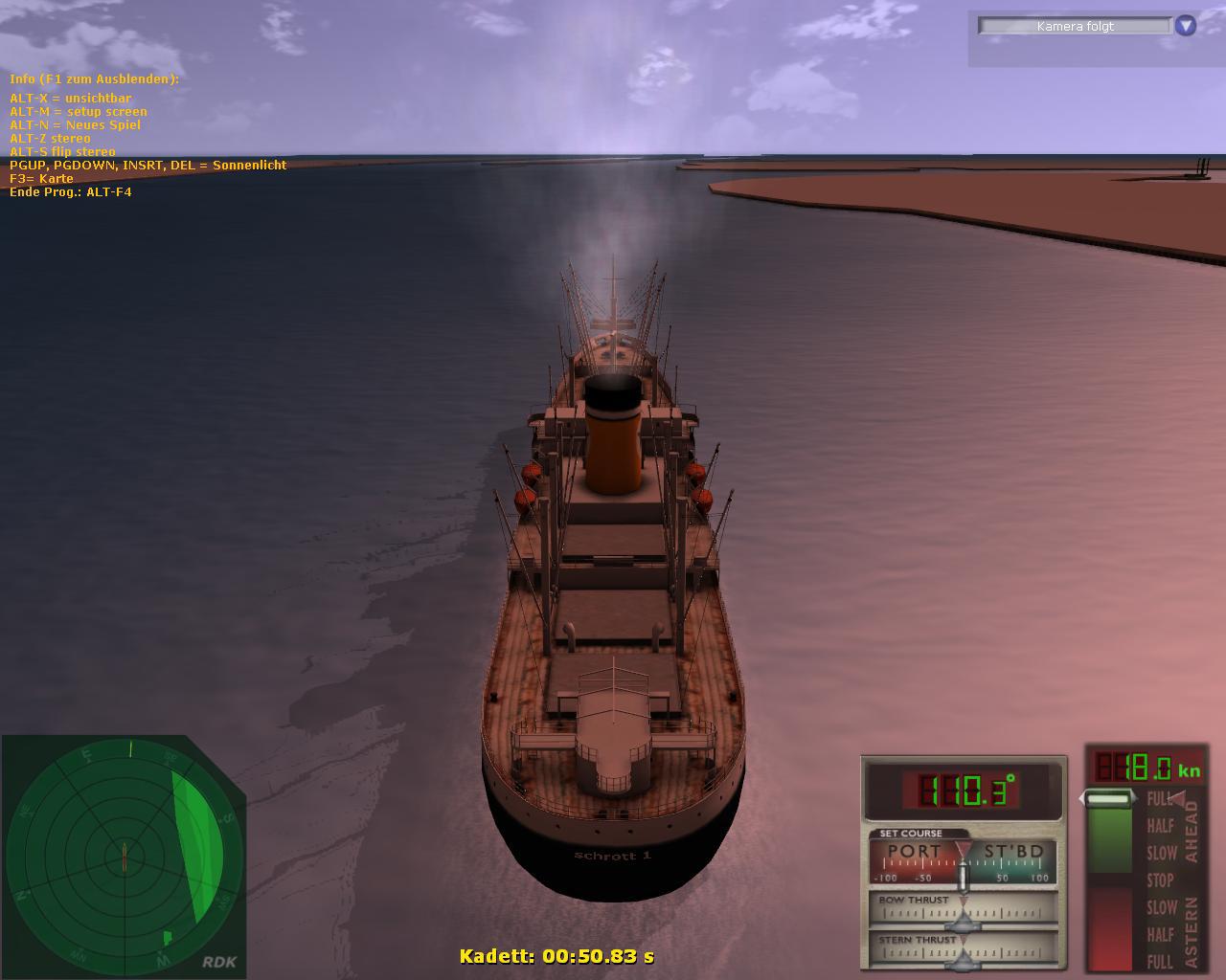 [02/12/2008] Ports of Call 2008 Deluxe: Hier steuert der Kapitän und Reeder in Personalunion noch selbst den Kahn in den Hafen