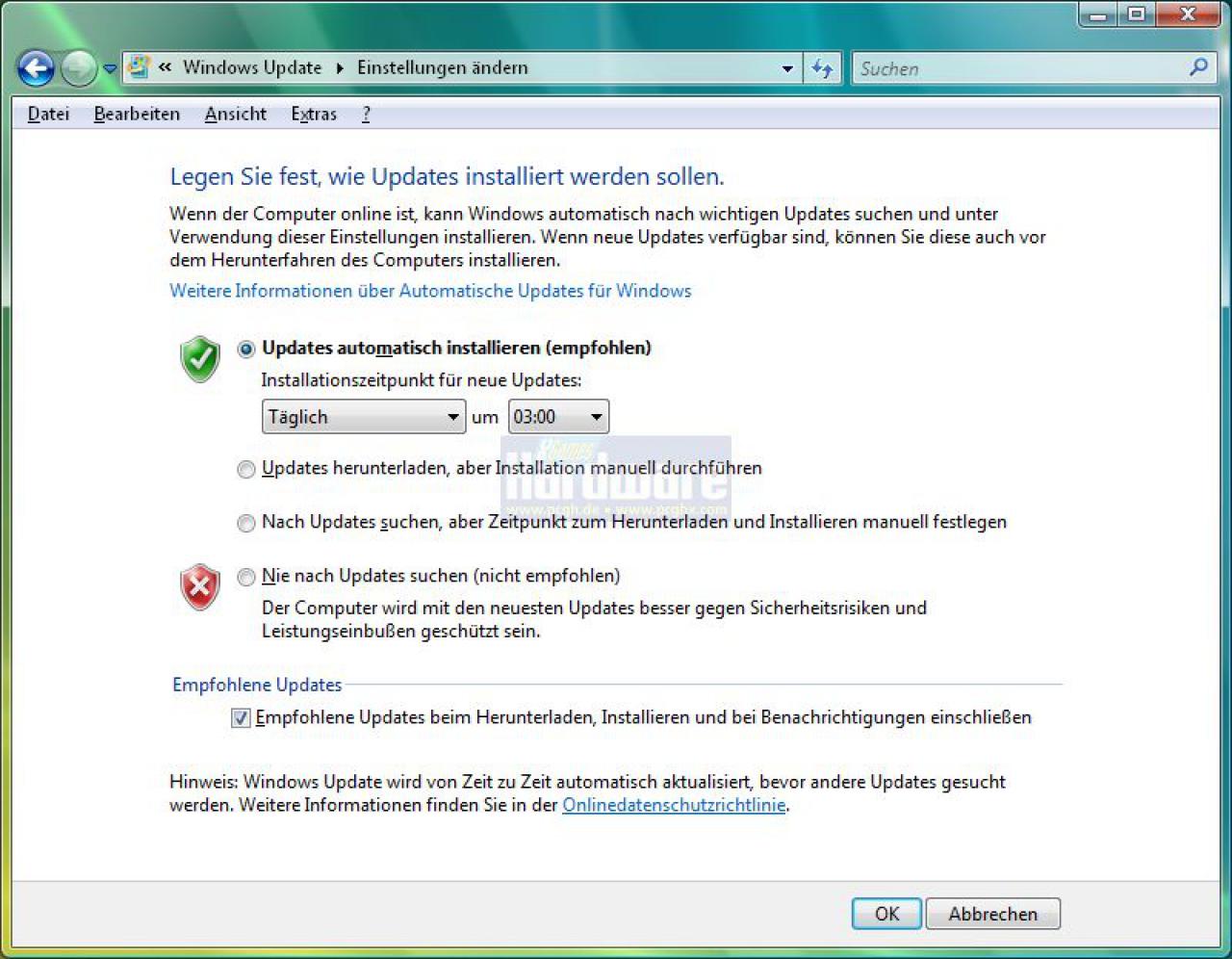 [19/12/2008] Update: Windows Vista