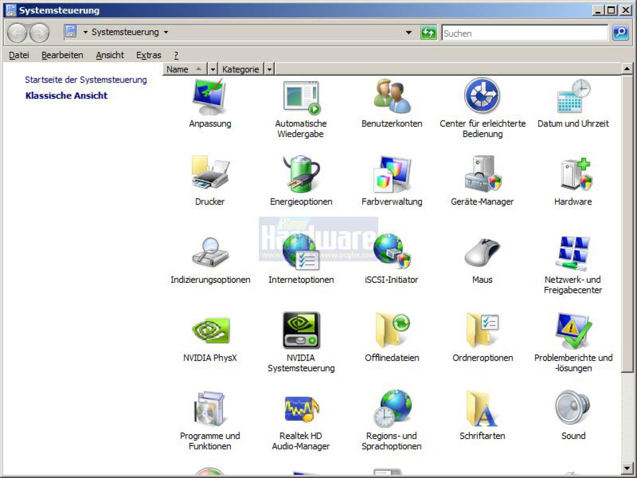 [19/12/2008] Systemsteuerung: Windows Server 2008
