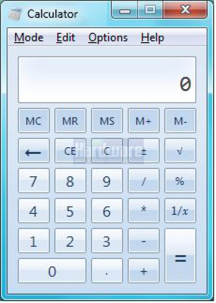 [19/12/2008] Taschenrechner: Windows 7