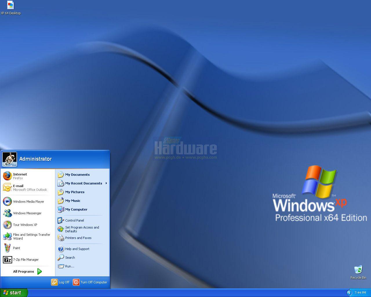 [19/12/2008] Desktop: Windows XP (64 Bit)