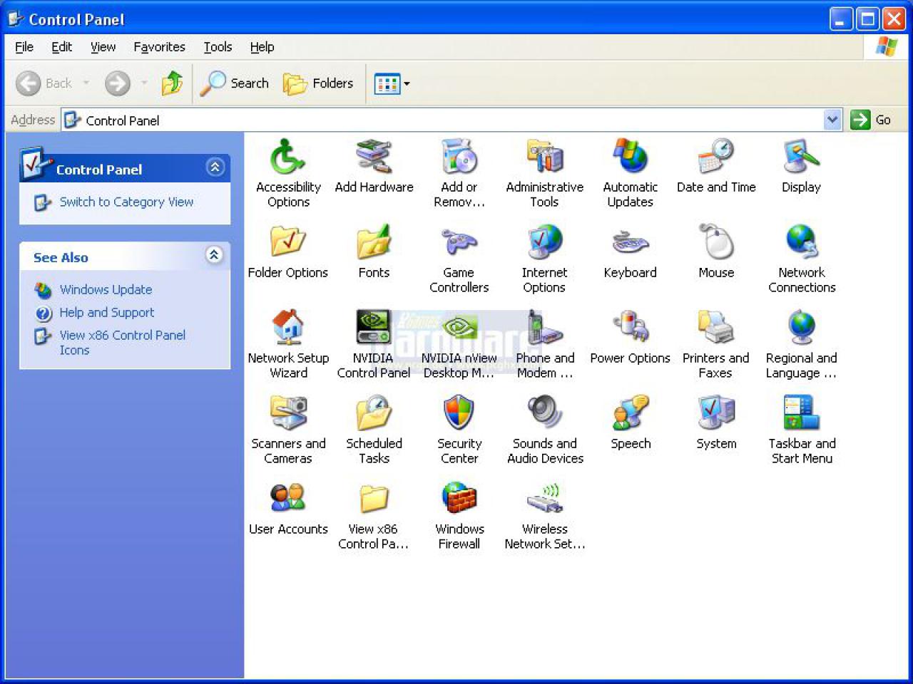 [19/12/2008] Systemsteuerung: Windows Server XP