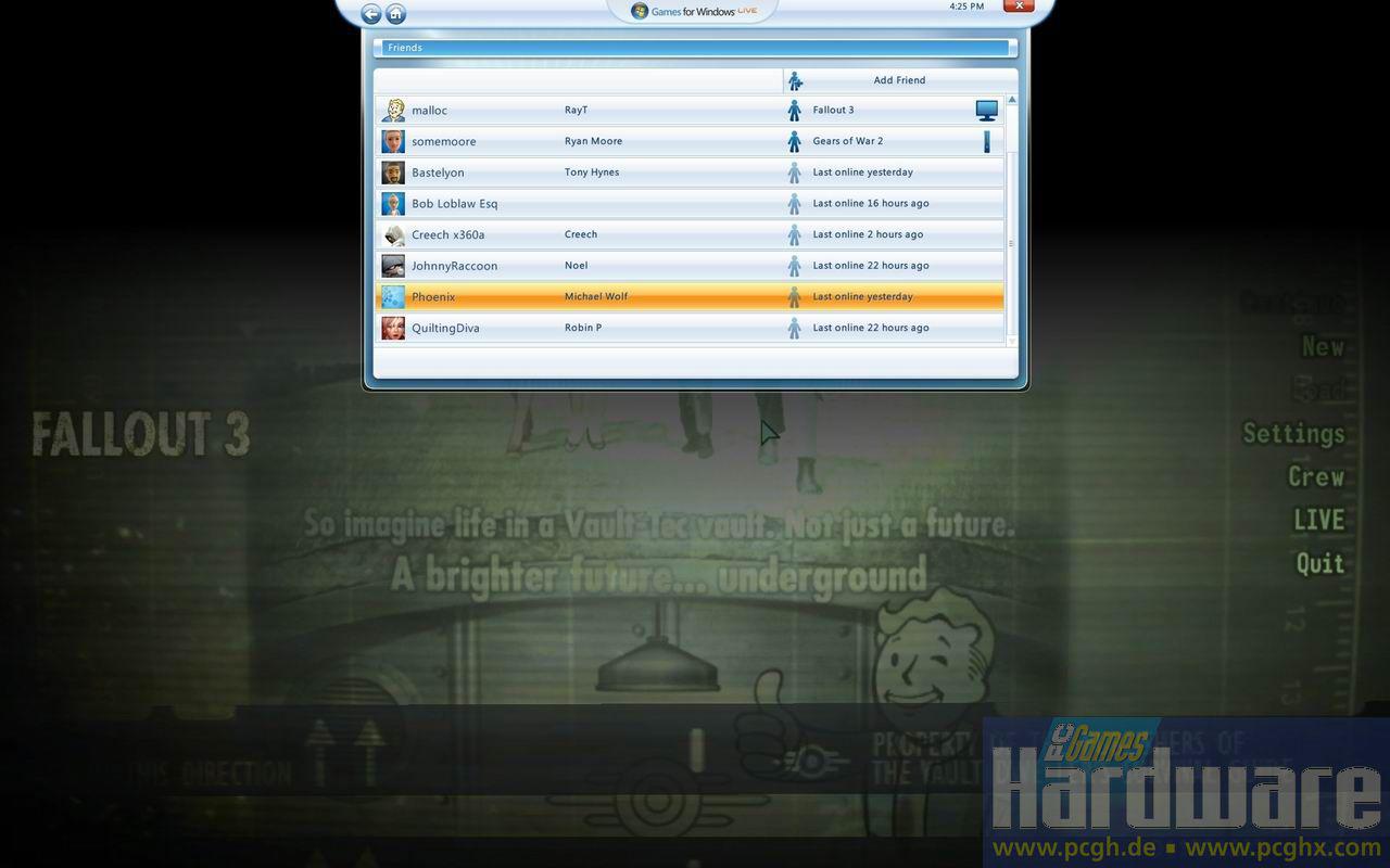 [04/12/2008] Games for Windows Live in Fallout 3 (4)