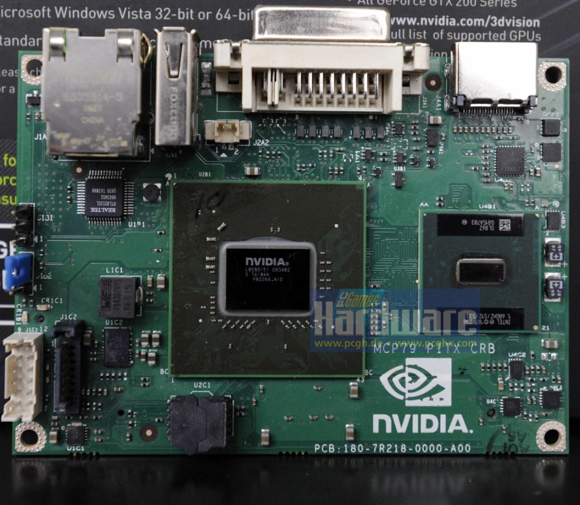[17/12/2008] Nvidia Ion misst nur 10 x 7,2 Zentimeter und entspricht damit Pico ITX